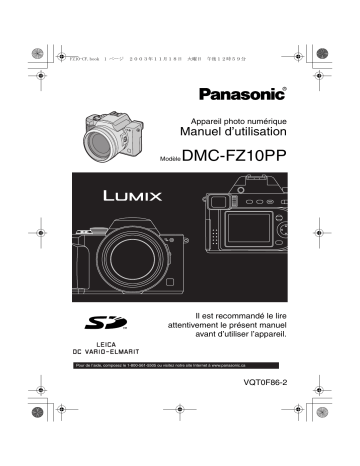 Panasonic LUMIX DMC-FZ10PP Manuel du propriétaire | Fixfr