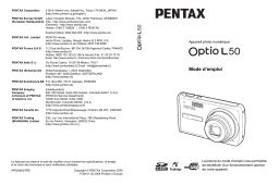 Pentax optio l50 Manuel du propriétaire