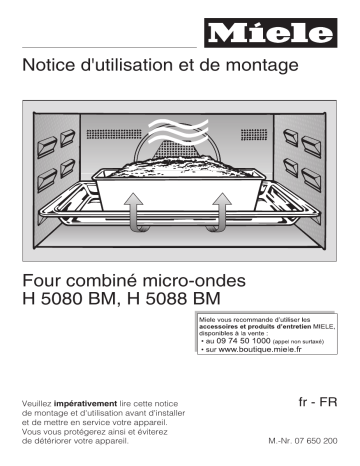 Miele H5080BM Manuel du propriétaire | Fixfr