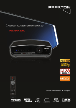 PEEKTON PEEKBOX 50 HD Manuel utilisateur