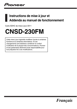 Pioneer CNSD-230FM Manuel du propriétaire