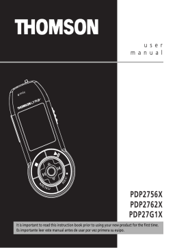 Thomson PDP2756X Manuel du propriétaire