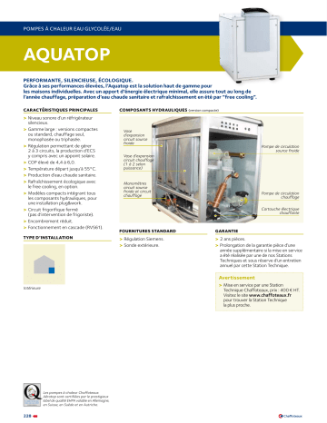 Chaffoteaux & Maury Aquatop Manuel du propriétaire | Fixfr