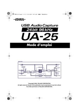 Roland UA-25 Manuel du propriétaire