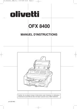 Olivetti OFX 8400 Manuel du propriétaire