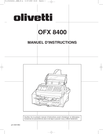 Olivetti OFX 8400 Manuel du propriétaire | Fixfr