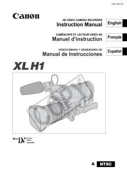 Canon OPTURA XLH1 Manuel du propriétaire