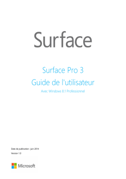 Microsoft Surface Pro 3 Manuel du propriétaire