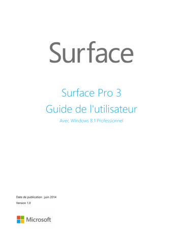 Microsoft Surface Pro 3 Manuel du propriétaire | Fixfr