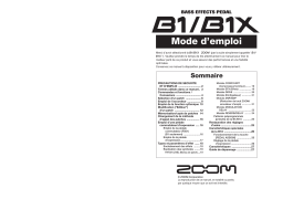 Zoom B1X Manuel du propriétaire