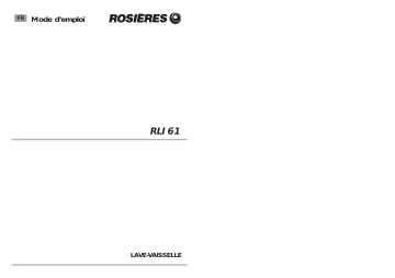 ROSIERES RLI61 Manuel du propriétaire | Fixfr