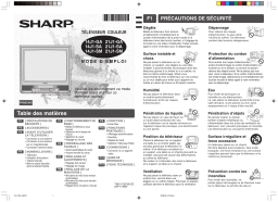 Sharp 14J1-GA/SA/SM/21J1-GA/SA/SM Manuel du propriétaire