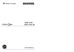 Hoover HOD 646 BL Manuel du propriétaire