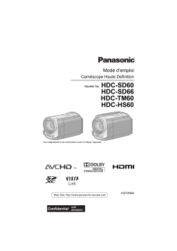 Panasonic HDC-SD66 Manuel du propriétaire