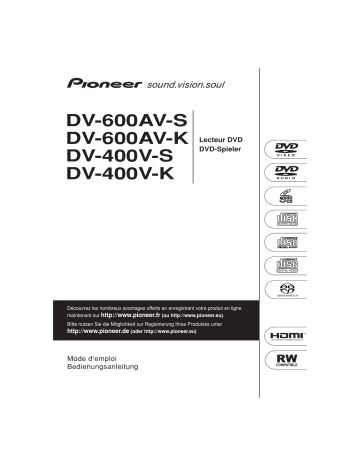 Pioneer DV400V-S Manuel du propriétaire | Fixfr