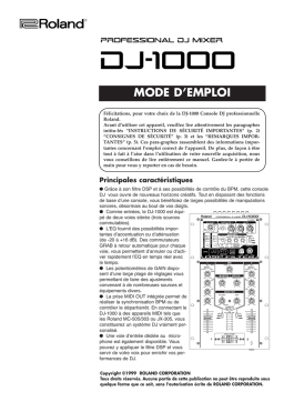 Roland DJ-1000 Manuel du propriétaire