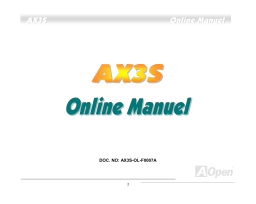 AOpen AX3S Manuel du propriétaire