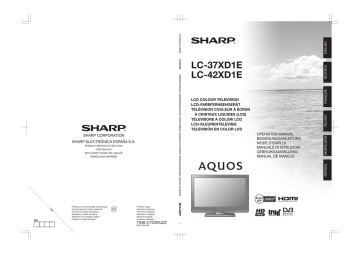 LC-42XD1E | LC-37XD1E | Sharp LC-37/42XD1E Manuel du propriétaire | Fixfr