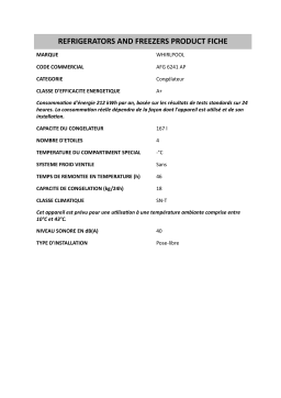 Whirlpool AFG 6241 AP Manuel du propriétaire