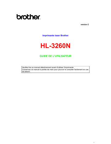 Brother HL-3260N Manuel du propriétaire | Fixfr