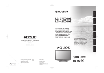 Sharp LC-37/42XD10E Manuel du propriétaire | Fixfr