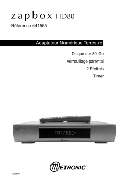 Metronic ZAPBOX HD80 Manuel utilisateur