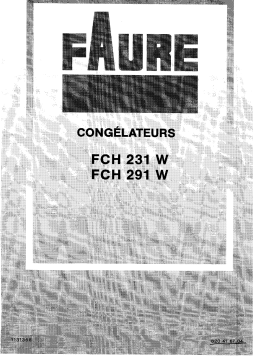 Faure FCH231W Manuel du propriétaire