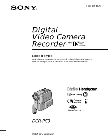 Sony DCR-PC9 Manuel du propriétaire | Fixfr