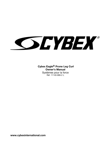 Manuel du propriétaire | Cybex International 11140_PRONE LEG CURL Manuel utilisateur | Fixfr