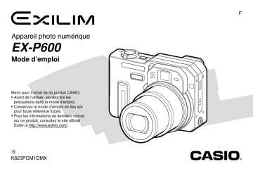 Casio Exilim EX-P600 Manuel du propriétaire | Fixfr