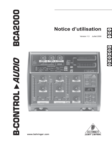 Behringer BCA2000 Manuel du propriétaire | Fixfr