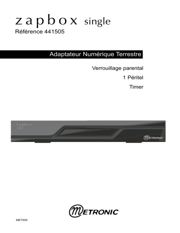 Metronic TNT ZAPBOX SINGLE Manuel du propriétaire | Fixfr