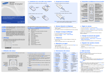 Samsung SGH-X540 Manuel du propriétaire | Fixfr