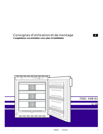 Liebherr GUW 1213 Manuel du propriétaire | Fixfr