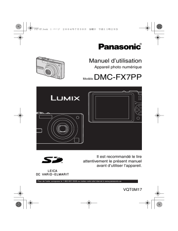 Panasonic LUMIX DMC-FX7PP Manuel du propriétaire | Fixfr