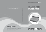 ASTORIA CHAUFFE PIEDS MASSANT Manuel utilisateur