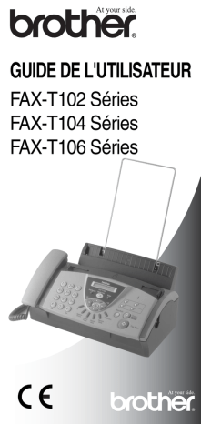 FAX-T82 | Brother T-104 Manuel du propriétaire | Fixfr