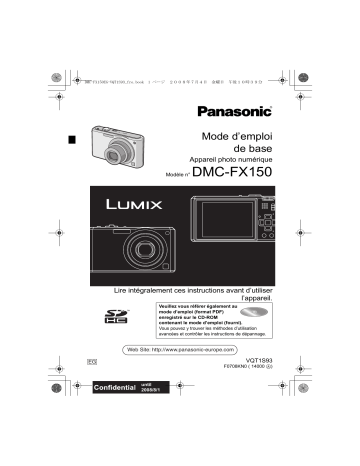 Panasonic Lumix DMC-FX150 Manuel du propriétaire | Fixfr