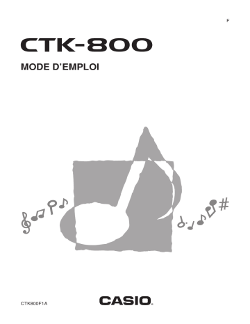 Casio CTK-800 Manuel du propriétaire | Fixfr