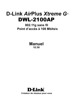 D-Link AIRPLUS XTREME G DWL-2100AP Manuel du propriétaire