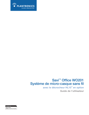 Savi Office WO201 | Plantronics Voyager PRO UC WG201/B Manuel du propriétaire | Fixfr