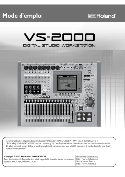 Roland VS2000CD Manuel utilisateur