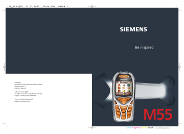 Siemens M55 Manuel du propriétaire | Fixfr