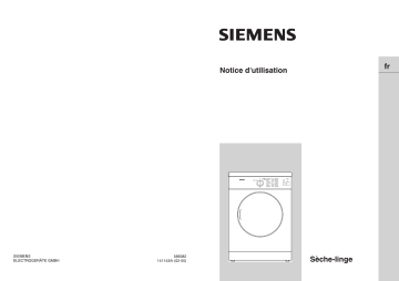 Siemens WTXL1000FG Manuel du propriétaire | Fixfr