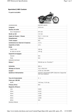 HARLEY-DAVIDSON SPORTSTER 883 CUSTOM Manuel utilisateur