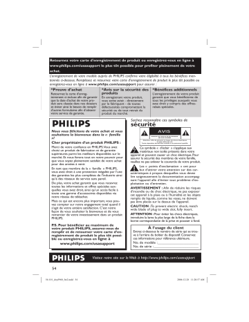 Philips DVP3960/37B Manuel du propriétaire | Fixfr