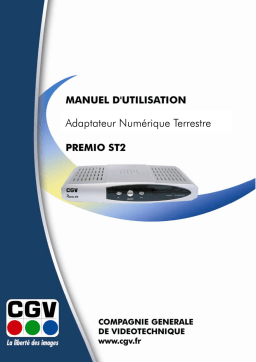 CGV PREMIO ST2 Manuel utilisateur