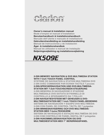 Clarion NX509E Manuel du propriétaire | Fixfr