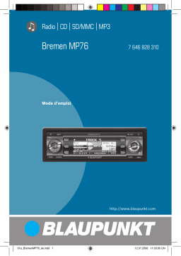 Blaupunkt BREMEN MP76 Manuel du propriétaire