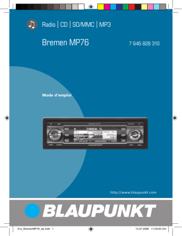 Blaupunkt BREMEN MP76 Manuel du propriétaire | Fixfr